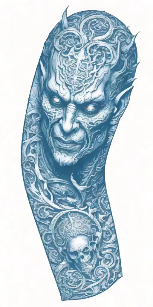 demon tattoo design idea