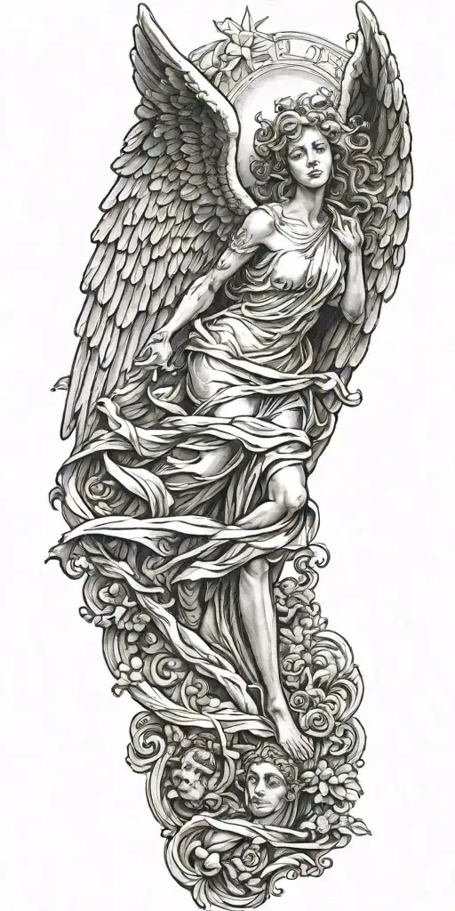biblical accurate angel tattoo design idea