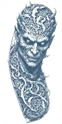 demon tattoo design idea