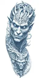 demon tattoo design idea