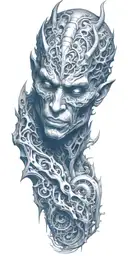 demon tattoo design idea