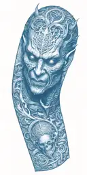 demon tattoo design idea