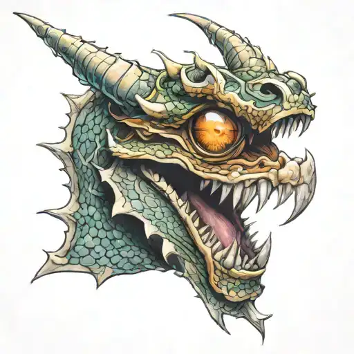 dragon face tattoo tattoo design idea