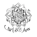 "MAYA" name in different language tattoo design idea
