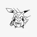 A sketch of Pikachu developer tattoo design idea