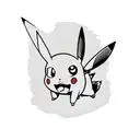 A sketch of Pikachu angry tattoo design idea