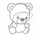 teddy bear tattoo design idea