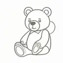 teddy bear tattoo design idea