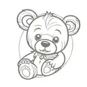 teddy bear tattoo design idea