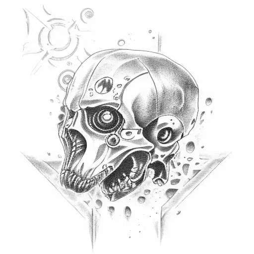 resident evil merchant tattoo design idea