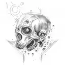 resident evil merchant tattoo design idea