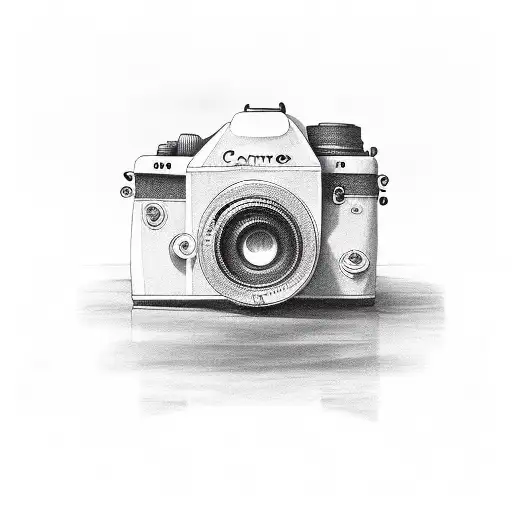 camera tattoo design idea