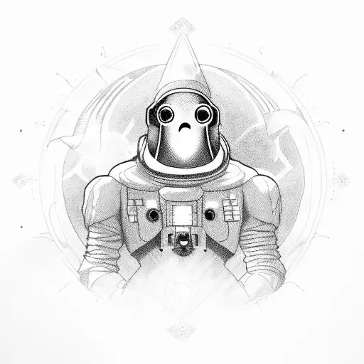  a sheet ghost being beamed up by a ufo  tattoo design idea