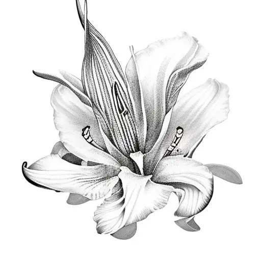canna lily tattoo design idea