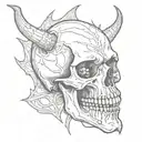 vampire jaw skull 45 tattoo design idea