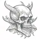 vampire jaw skull 45 tattoo design idea