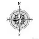 compass Nordic  tattoo design idea