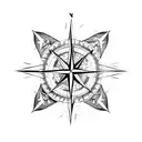 compass Nordic  tattoo design idea