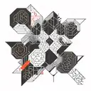 blood type 1 negative tattoo design idea