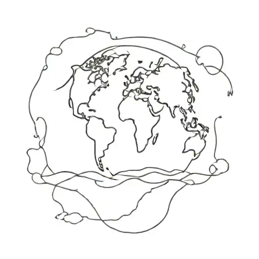 Climate Change, the Earth tattoo design idea