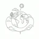 Climate change tattoo design idea