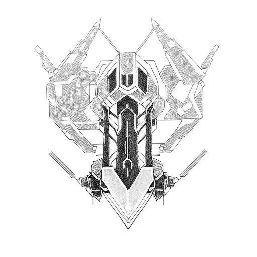 Create a tattoo design inspired by the iconic Evangelion mech eva-01 in a dotwork style tattoo design idea