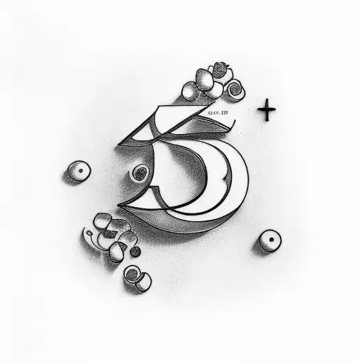 Jellybean with the initials K T in the middle tattoo design idea