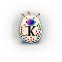 Jellybean with the initials K T in the middle tattoo design idea