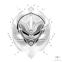 pixelated power rangers tattoo design idea