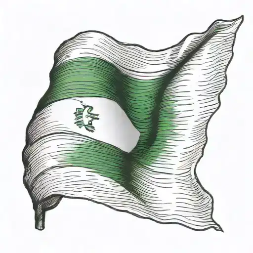 Italian flag waving, tattoo design idea