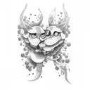 two good friends  tattoo design idea