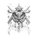 leo plus sagittarius  tattoo design idea