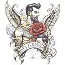 dad and son/ sacrifice today for a better tomorrow tattoo design idea