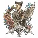 dad and son/ sacrifice today for a better tomorrow tattoo design idea