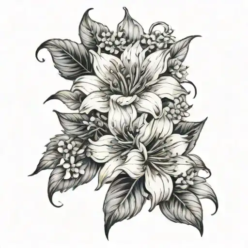 ikran banshee floral  tattoo design idea