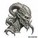 banshee avatar tattoo design idea
