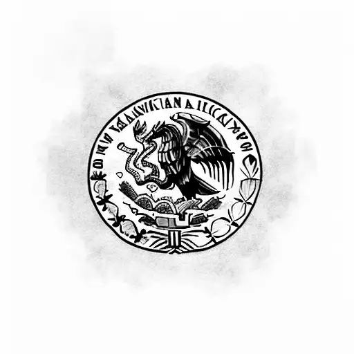 Mexican American flag tattoo design idea