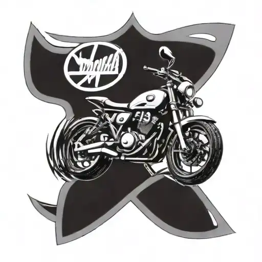 yamaha logo mixed with razor logo tattoo design idea