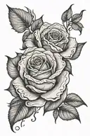 withering rose with intricate details tattoo design idea