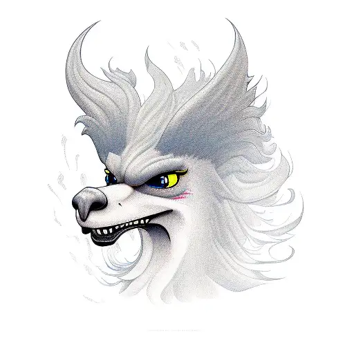 Griffin in color tattoo design idea