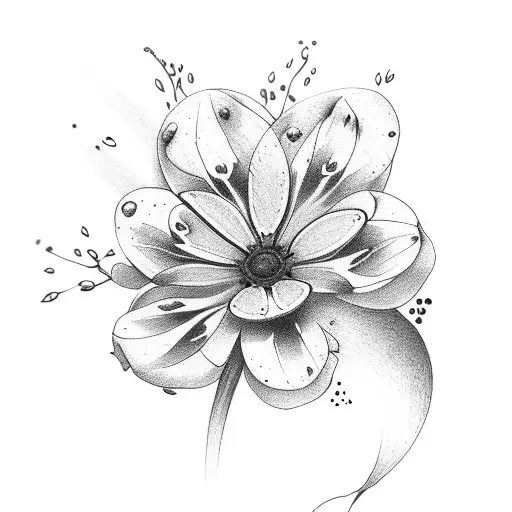 forget-me-not flower tattoo design idea