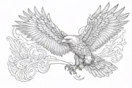 eagle soaring tattoo design idea