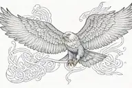 eagle soaring tattoo design idea