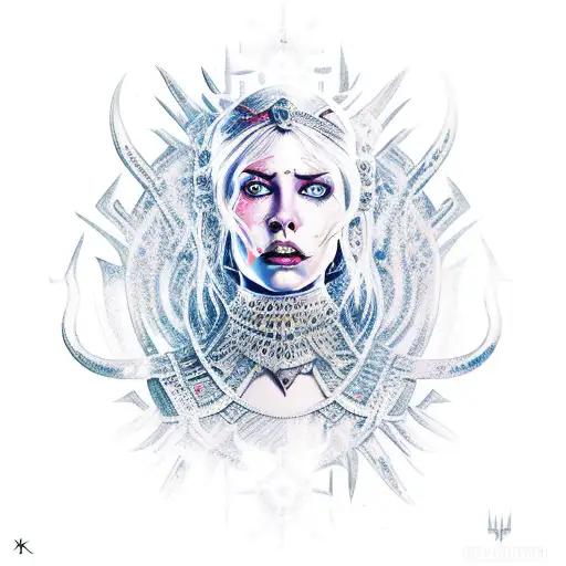 hel nordic godess of death tattoo design idea