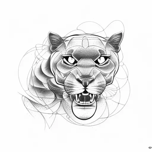 panther tattoo design idea