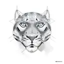 panther outline tattoo design idea