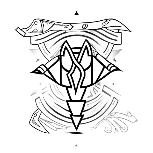 Tricep arrow tatoo, that contains numbers 18 and 21 tattoo design idea