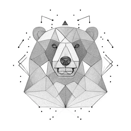 a face of a bear opening its mouth tattoo design idea