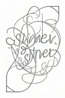 sinner written tattoo design idea