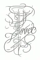 sinner letterings tattoo design idea